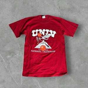 Vintage University Of Las Vegas Shirt Mens Medium Red 90s UNLV Single Stitch USA